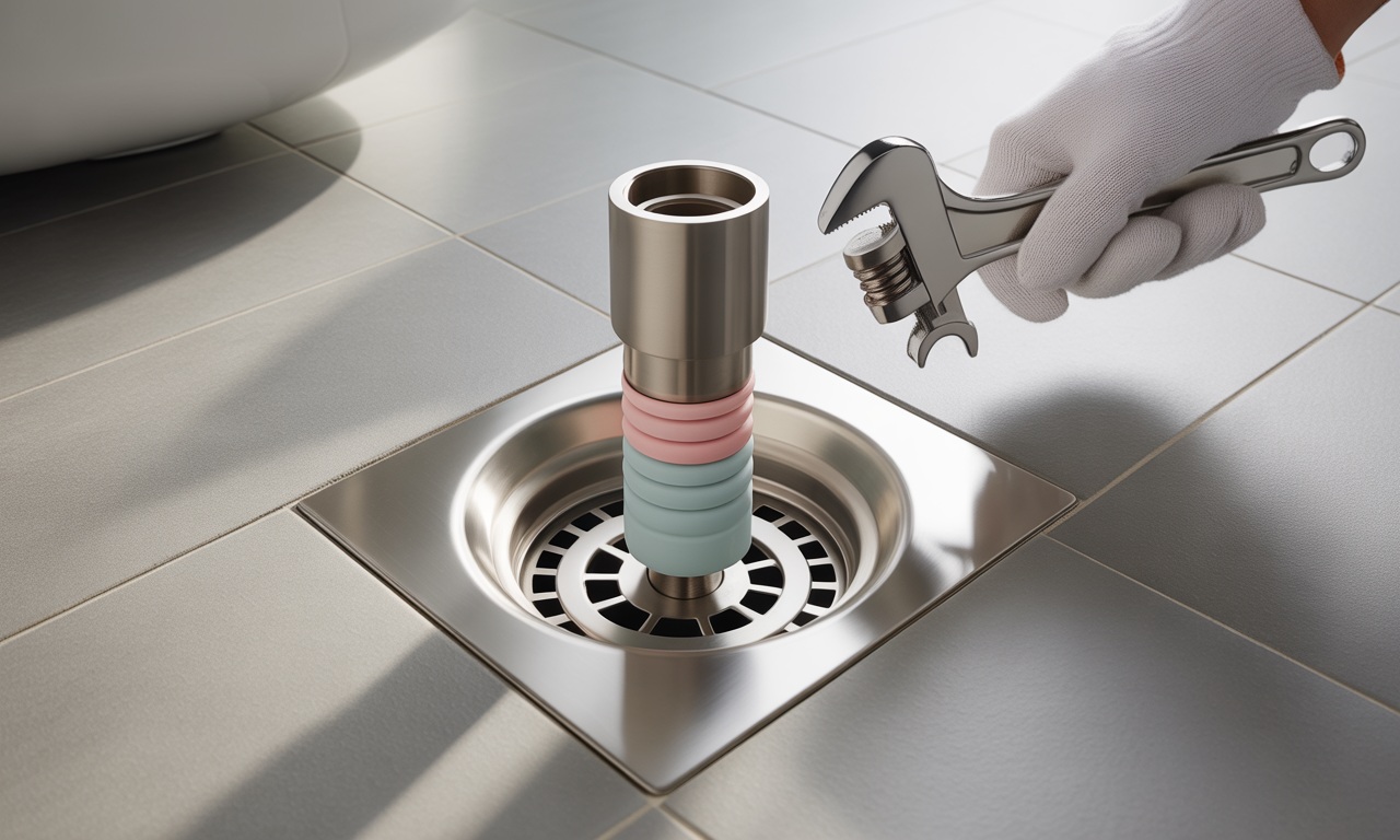 배수구 부품 수리 작업 이미지